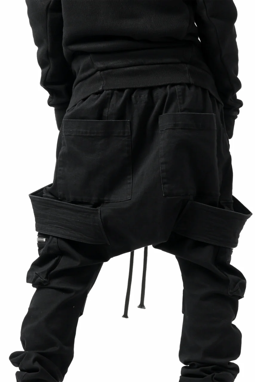 A.F ARTEFACT FLAP-DETAIL SLIM CARGO PANTS / HI-STRETCH DENIM (BLACK) - Image 40