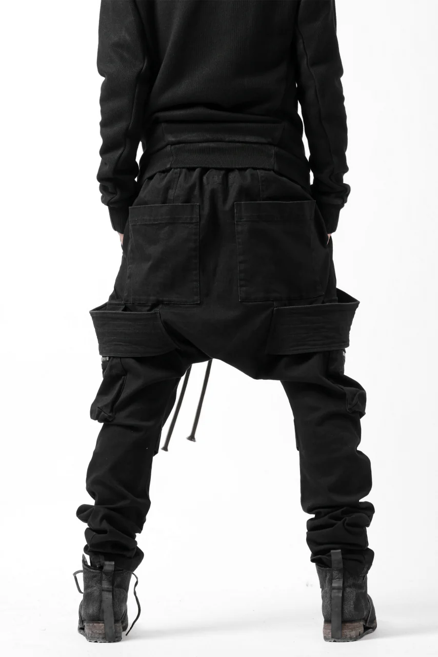 A.F ARTEFACT FLAP-DETAIL SLIM CARGO PANTS / HI-STRETCH DENIM (BLACK) - Image 41
