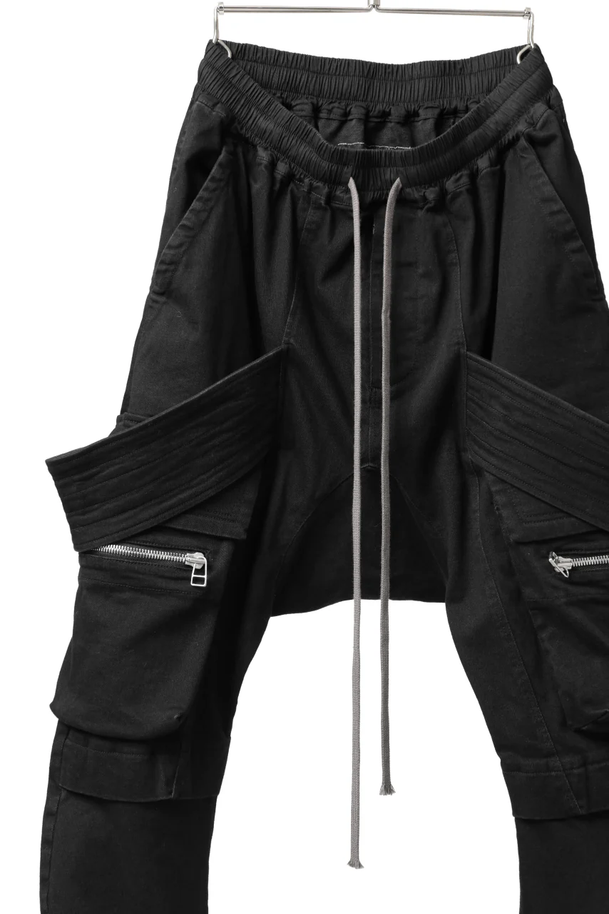 A.F ARTEFACT FLAP-DETAIL SLIM CARGO PANTS / HI-STRETCH DENIM (BLACK) - Image 6