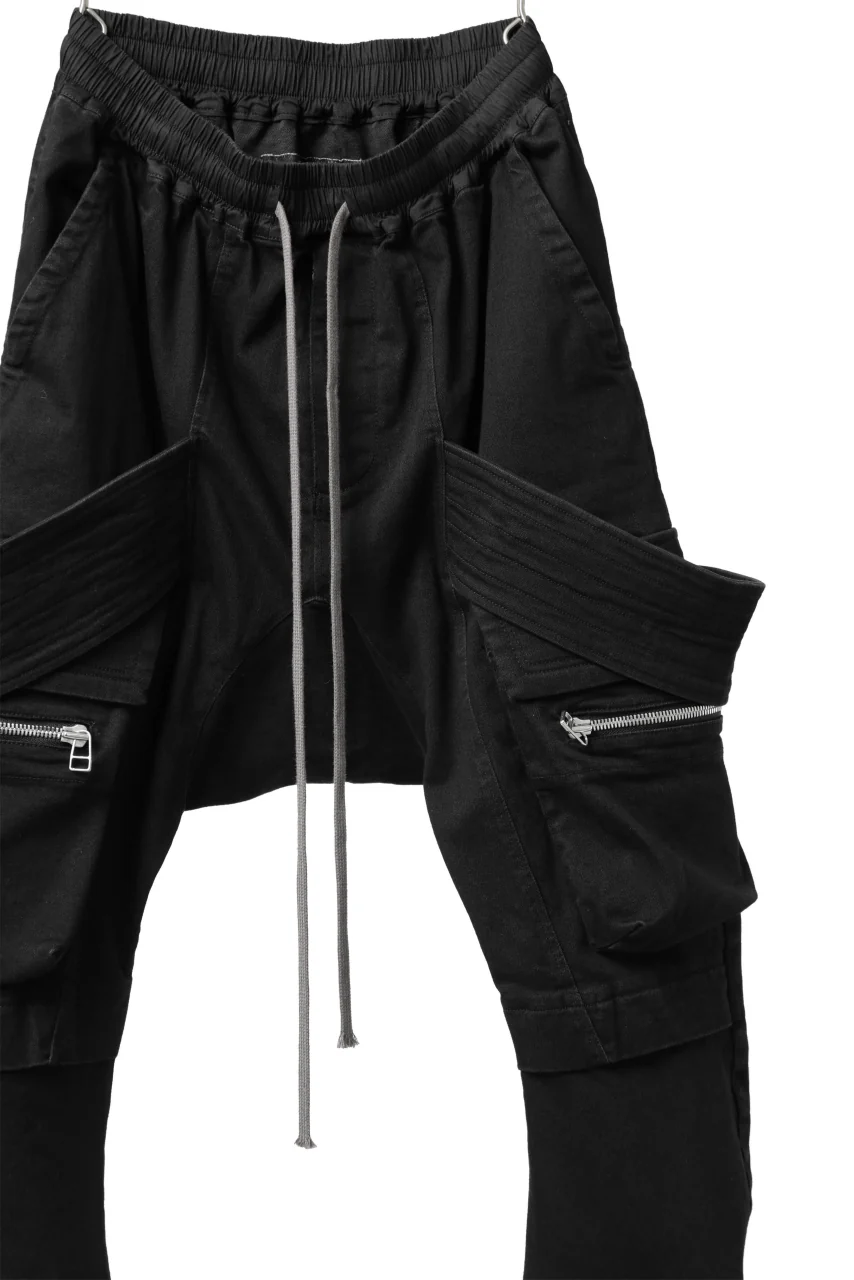 A.F ARTEFACT FLAP-DETAIL SLIM CARGO PANTS / HI-STRETCH DENIM (BLACK) - Image 7