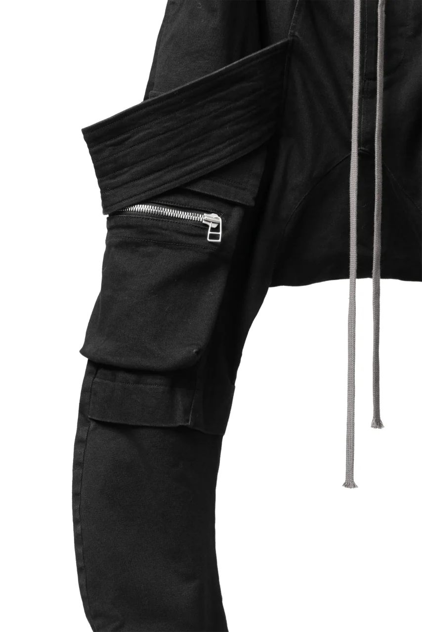 A.F ARTEFACT FLAP-DETAIL SLIM CARGO PANTS / HI-STRETCH DENIM (BLACK) - Image 8