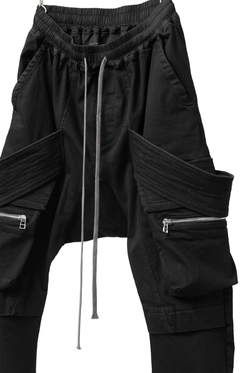 A.F ARTEFACT FLAP-DETAIL SLIM CARGO PANTS / HI-STRETCH DENIM (BLACK) - Image 9