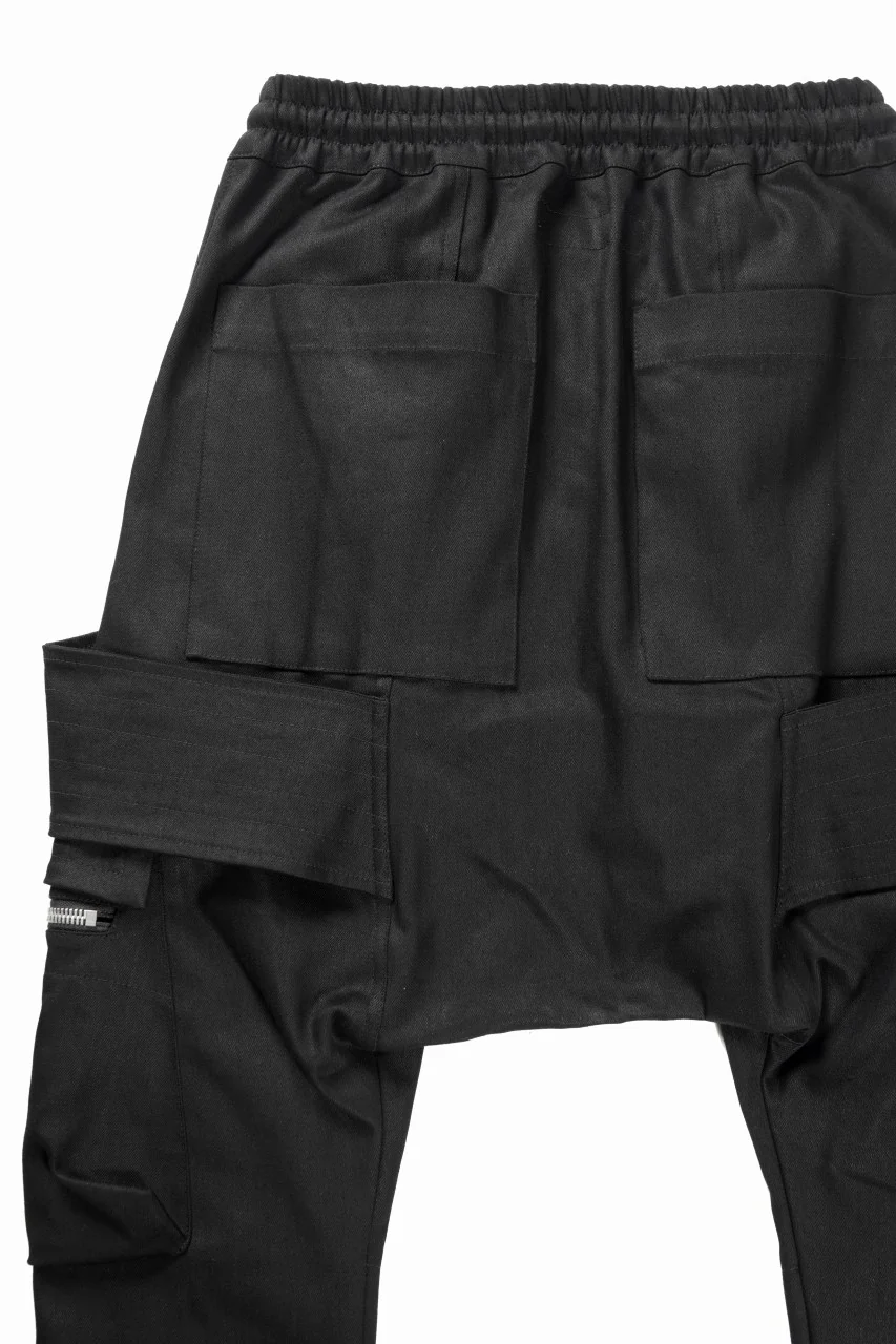 A.F ARTEFACT FLAP-DETAIL SLIM CARGO PANTS / HI-STRETCH DENIM (BLACK) - Image 6
