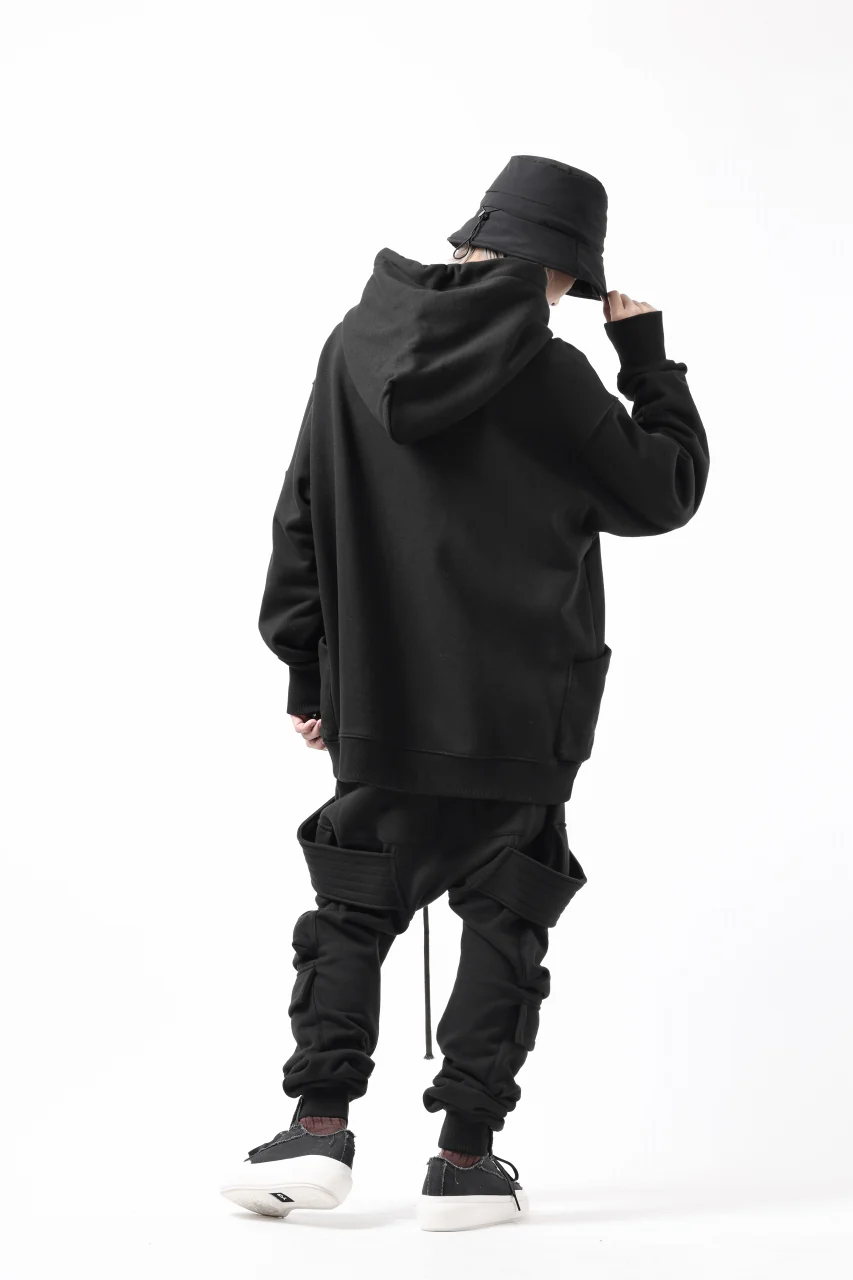 A.F ARTEFACT FLAP-DETAIL SWEAT HOODIE (BLACK) - Image 27