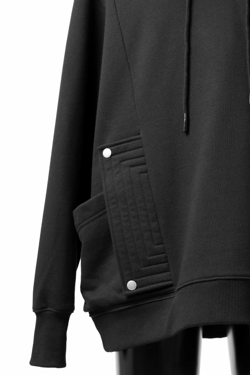 A.F ARTEFACT FLAP-DETAIL SWEAT HOODIE (BLACK) - Image 7