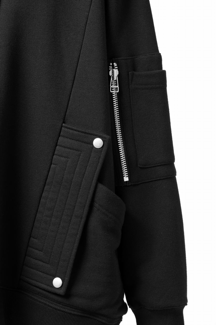 A.F ARTEFACT FLAP-DETAIL SWEAT HOODIE (BLACK) - Image 8