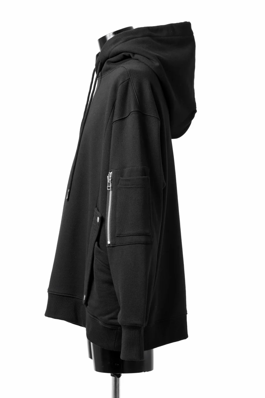 A.F ARTEFACT FLAP-DETAIL SWEAT HOODIE (BLACK) - Image 9