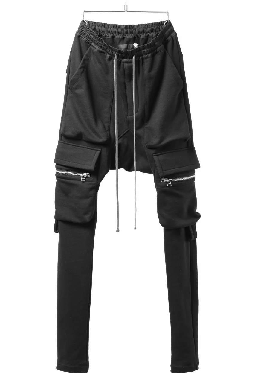A.F ARTEFACT FLAP ZIP SARROUEL SKINNY PANTS (BLACK)
