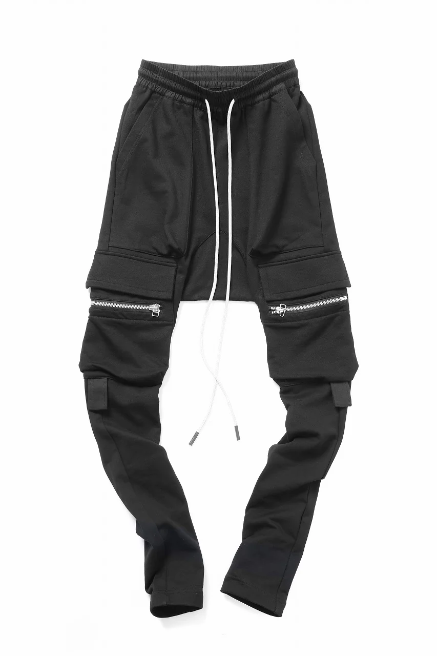 A.F ARTEFACT FLAP ZIP SARROUEL SKINNY PANTS (BLACK) - Image 2