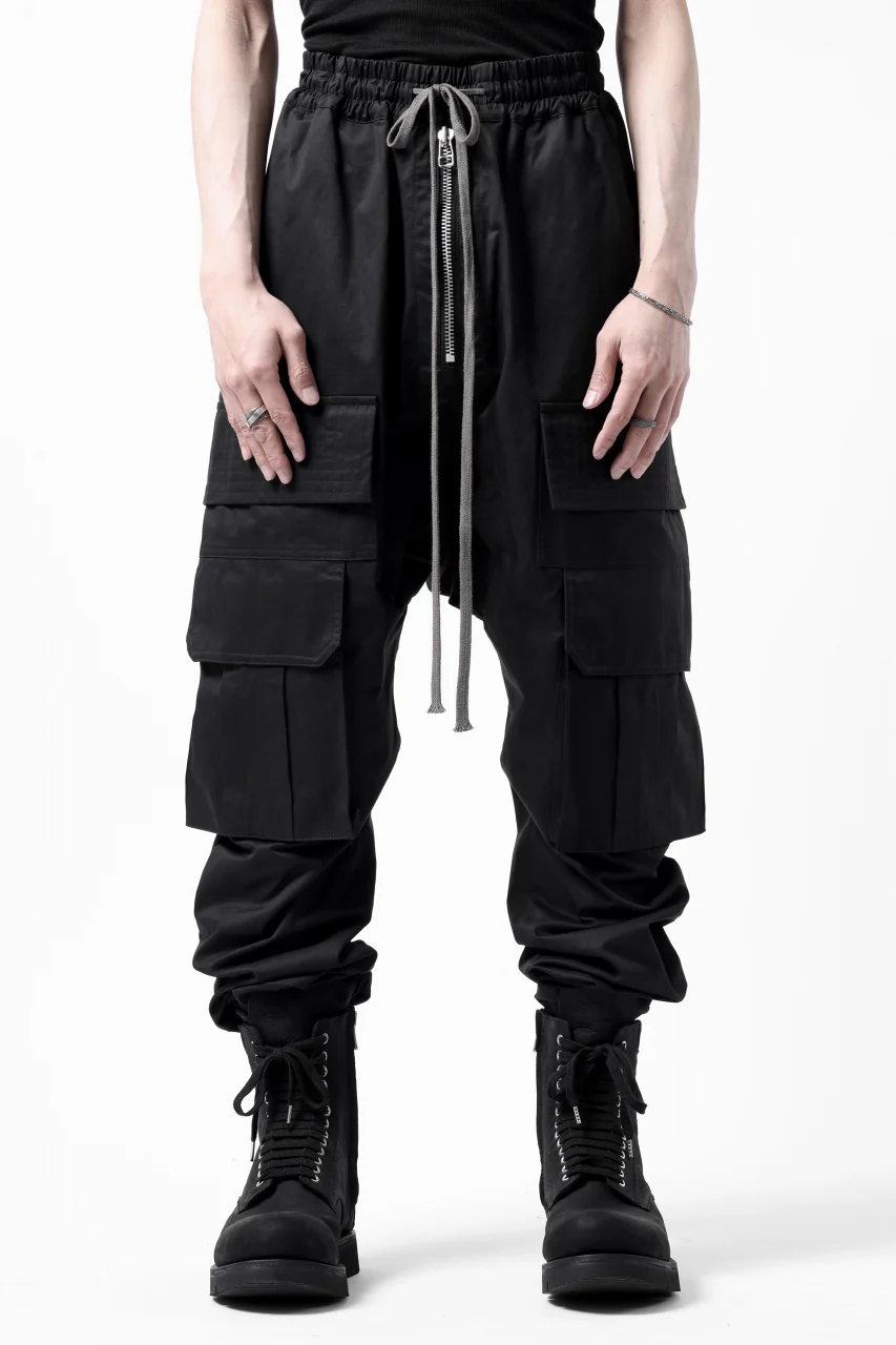 A.F ARTEFACT FRONT ZIP CARGO SARROUEL EASY PANTS (BLACK) - Image 2