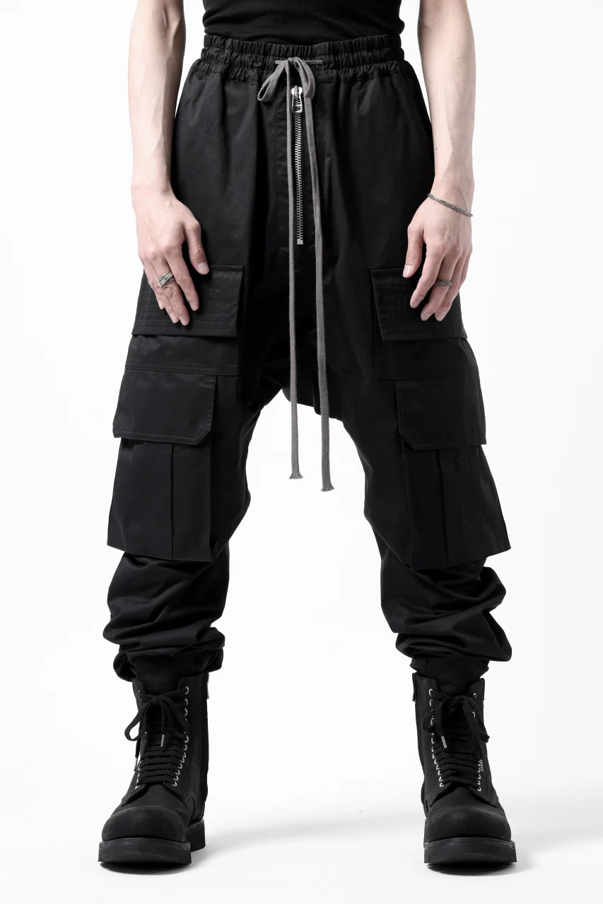 A.F ARTEFACT FRONT ZIP CARGO SARROUEL EASY PANTS (BLACK) - Image 22