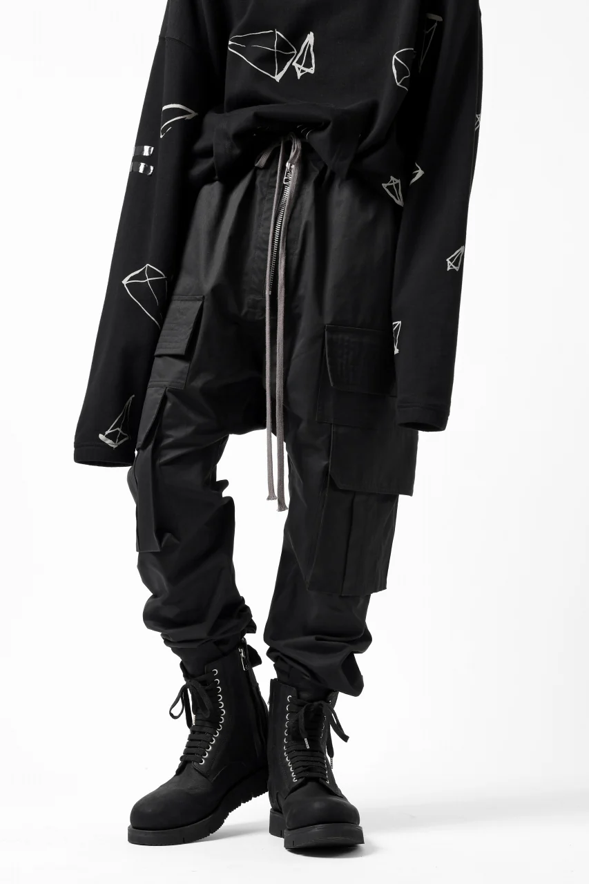 A.F ARTEFACT FRONT ZIP CARGO SARROUEL EASY PANTS (BLACK) - Image 25