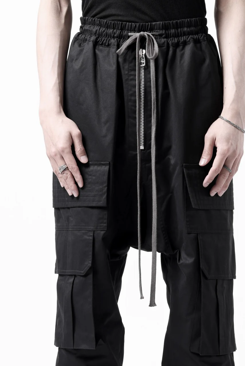 A.F ARTEFACT FRONT ZIP CARGO SARROUEL EASY PANTS (BLACK) - Image 27