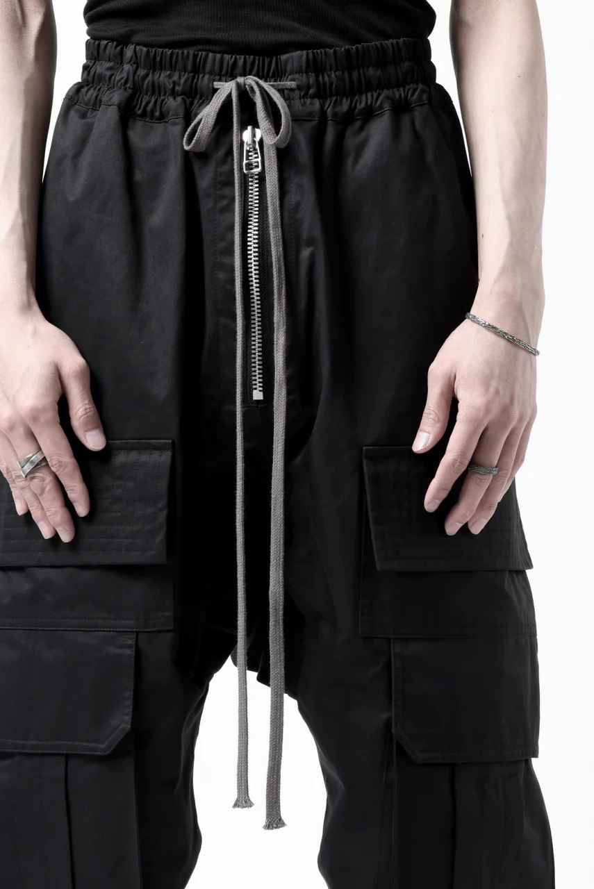 A.F ARTEFACT FRONT ZIP CARGO SARROUEL EASY PANTS (BLACK) - Image 28