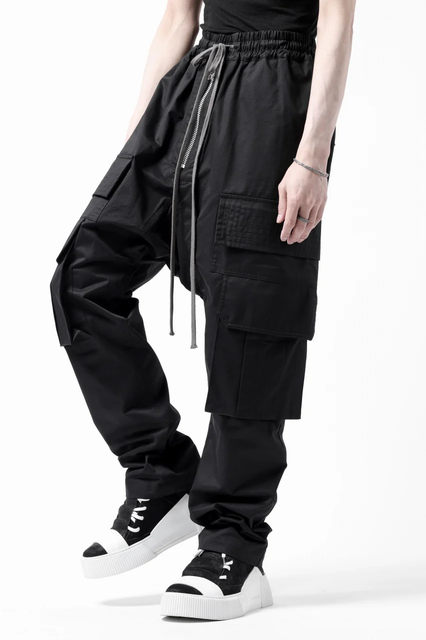 A.F ARTEFACT FRONT ZIP CARGO SARROUEL EASY PANTS (BLACK) - Image 3