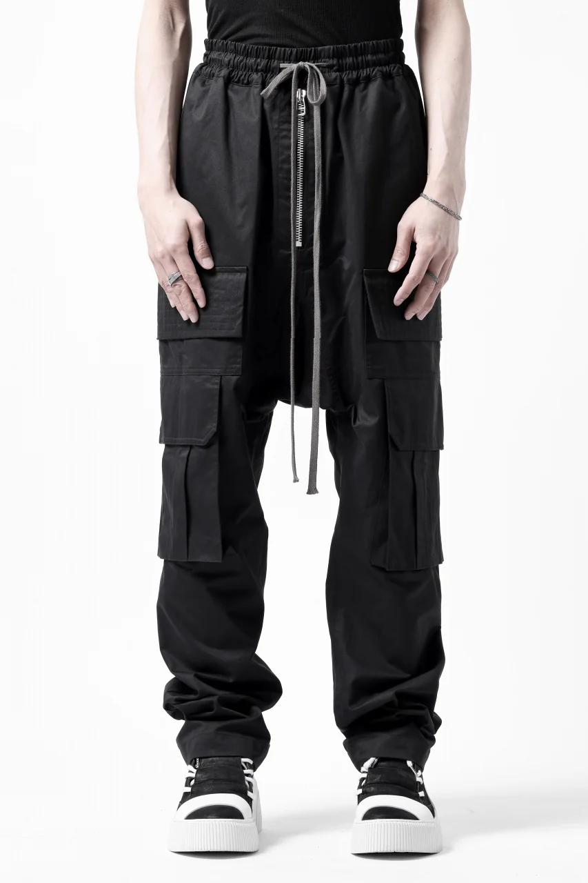 A.F ARTEFACT FRONT ZIP CARGO SARROUEL EASY PANTS (BLACK) - Image 4