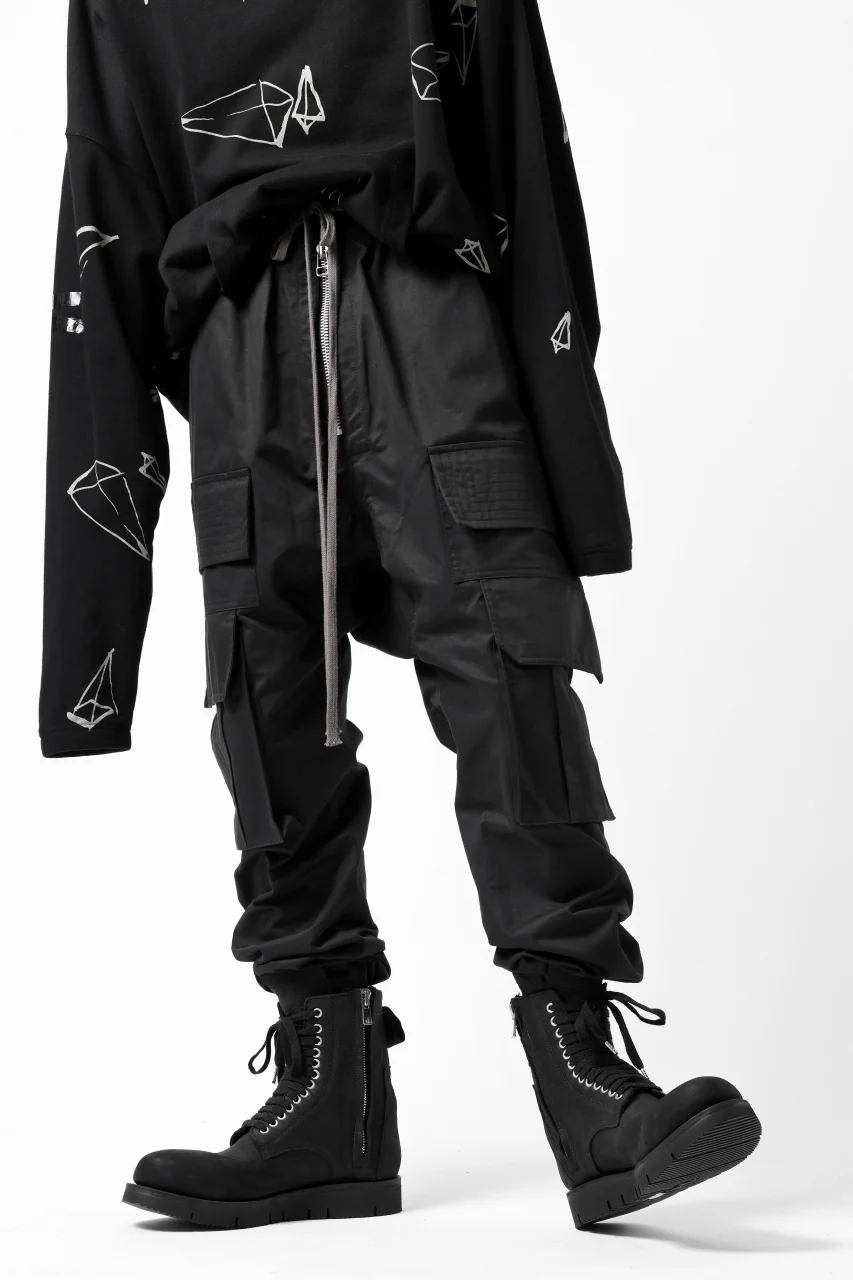 A.F ARTEFACT FRONT ZIP CARGO SARROUEL EASY PANTS (BLACK) - Image 6
