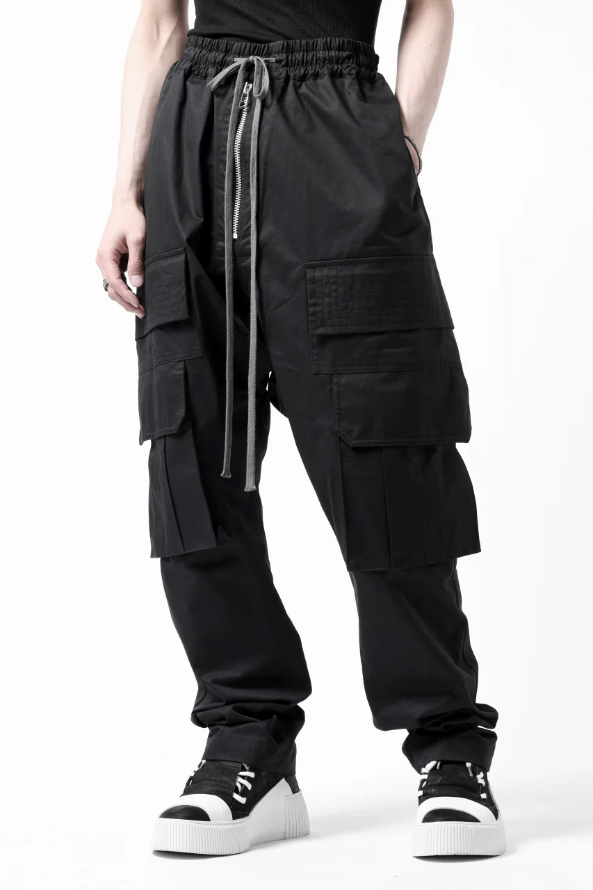 A.F ARTEFACT FRONT ZIP CARGO SARROUEL EASY PANTS (BLACK) - Image 9