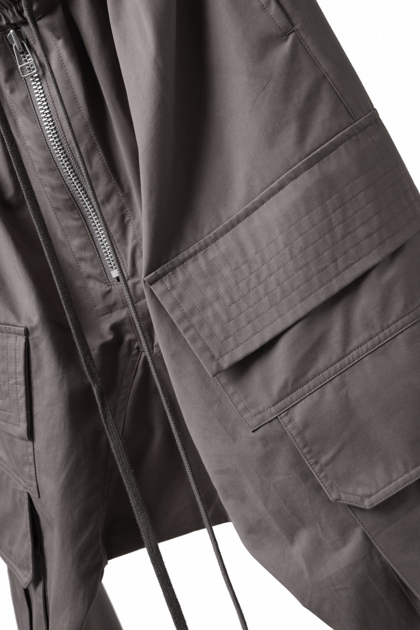 A.F ARTEFACT FRONT ZIP CARGO SARROUEL EASY PANTS (GREY) - Image 20