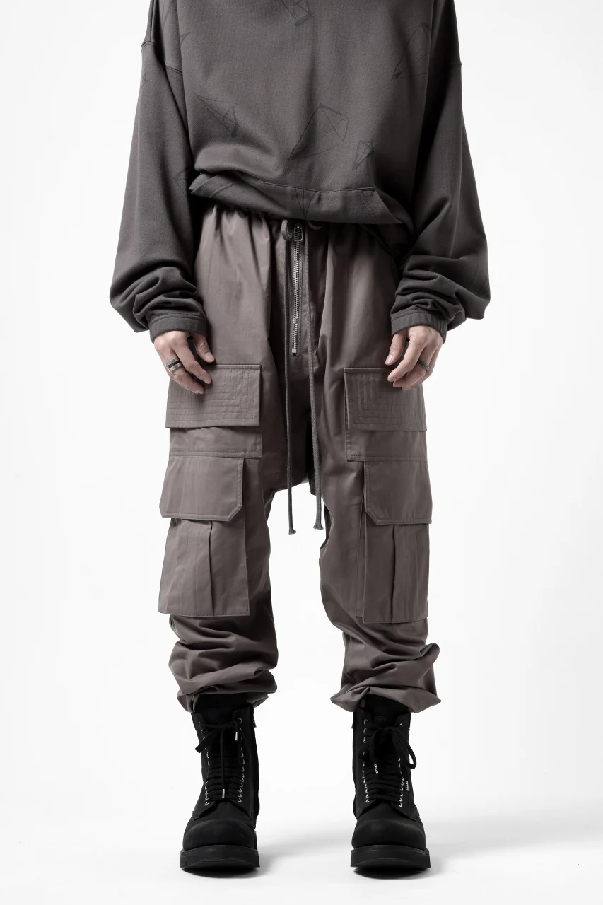 A.F ARTEFACT FRONT ZIP CARGO SARROUEL EASY PANTS (GREY) - Image 3