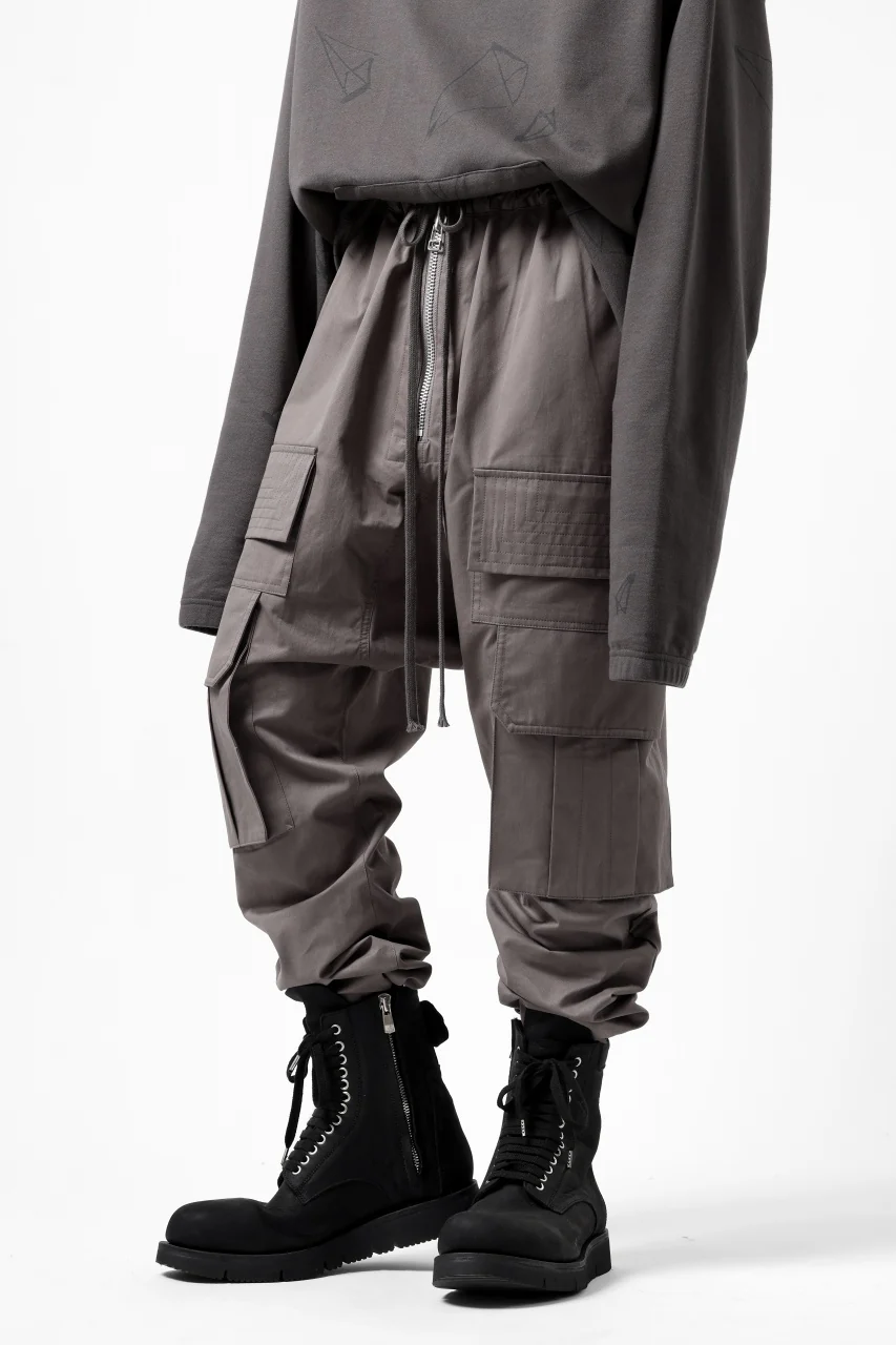 A.F ARTEFACT FRONT ZIP CARGO SARROUEL EASY PANTS (GREY) - Image 31