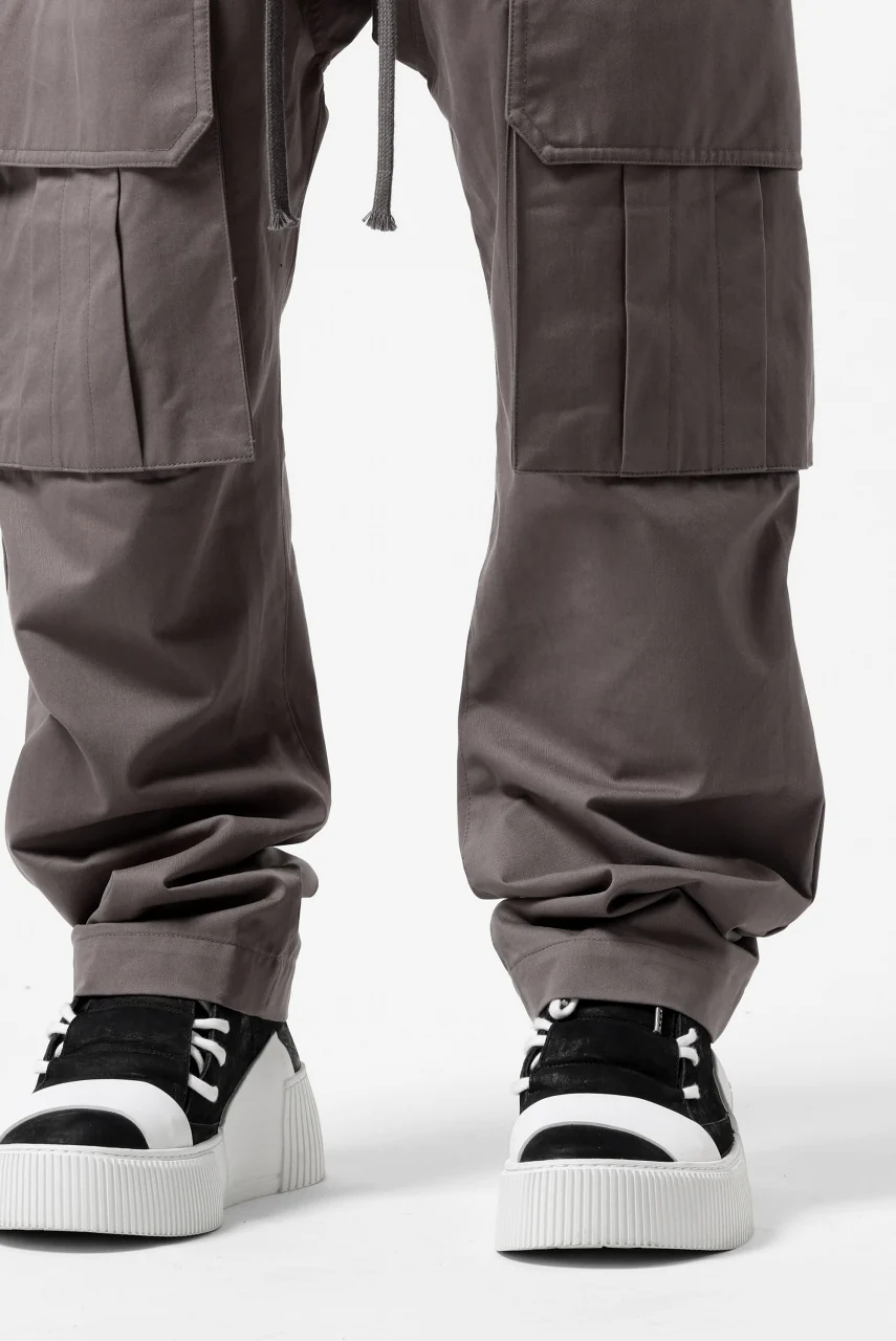 A.F ARTEFACT FRONT ZIP CARGO SARROUEL EASY PANTS (GREY) - Image 36