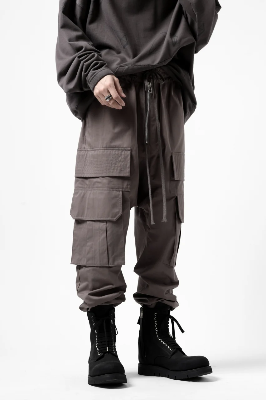 A.F ARTEFACT FRONT ZIP CARGO SARROUEL EASY PANTS (GREY) - Image 4
