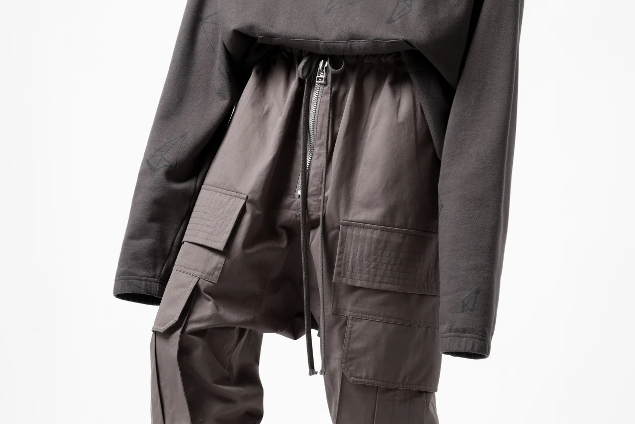 A.F ARTEFACT FRONT ZIP CARGO SARROUEL EASY PANTS (GREY) - Image 42