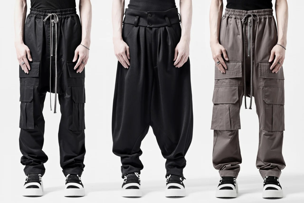A.F ARTEFACT FRONT ZIP CARGO SARROUEL EASY PANTS (GREY) - Image 43
