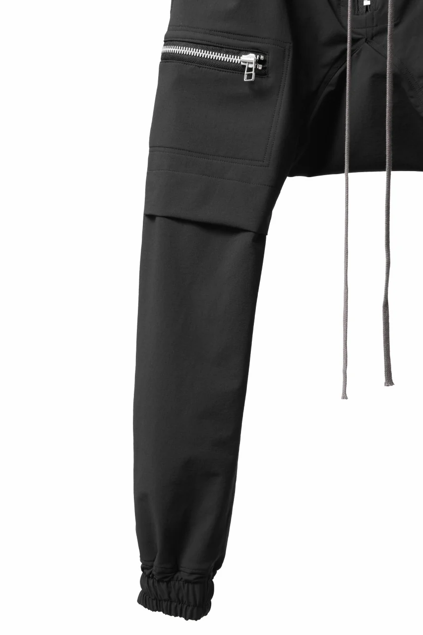 A.F ARTEFACT FRONT ZIP SARROUEL EASY PANTS / STRETCH NYLON (BLACK) - Image 10