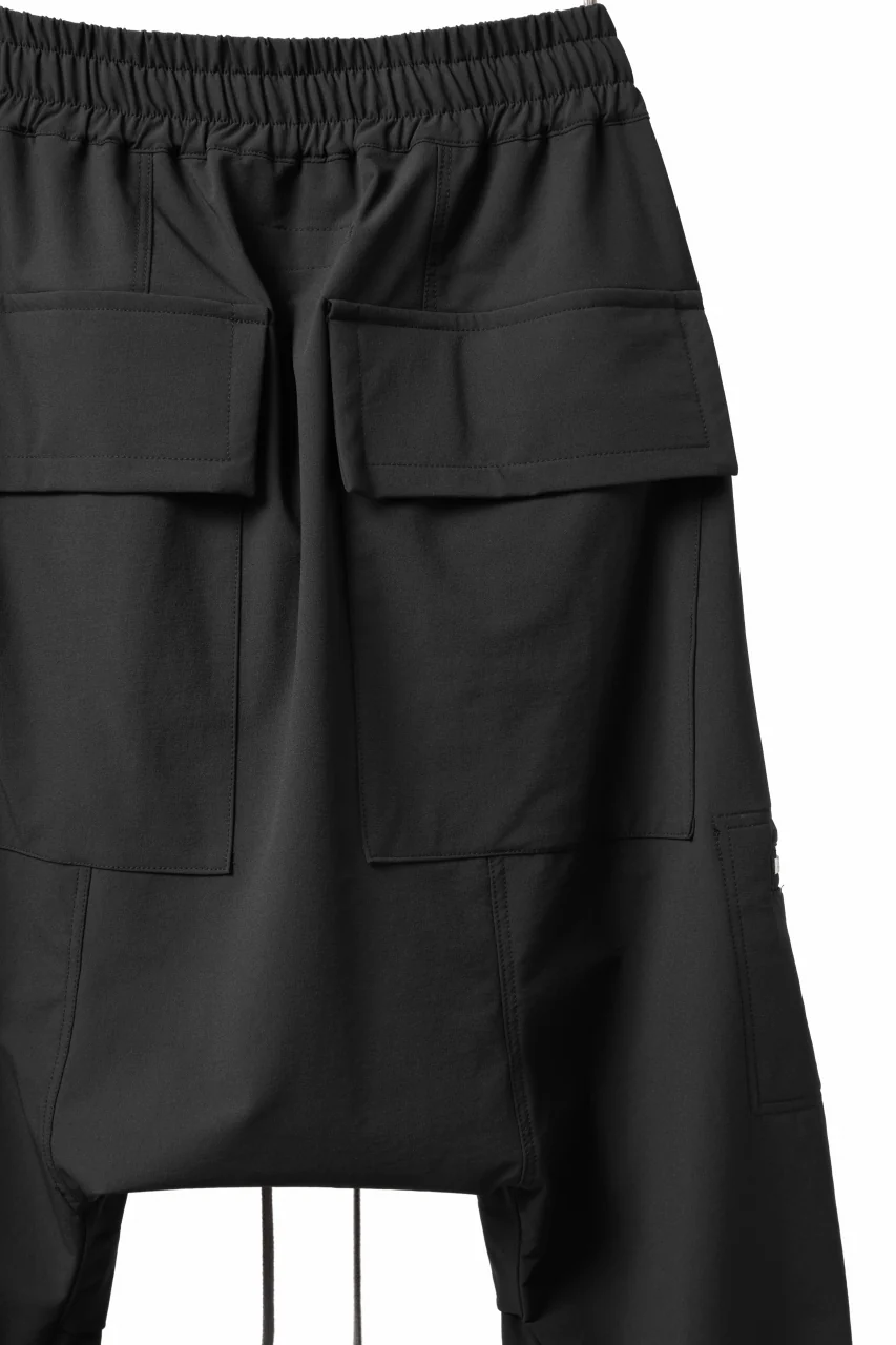 A.F ARTEFACT FRONT ZIP SARROUEL EASY PANTS / STRETCH NYLON (BLACK) - Image 14