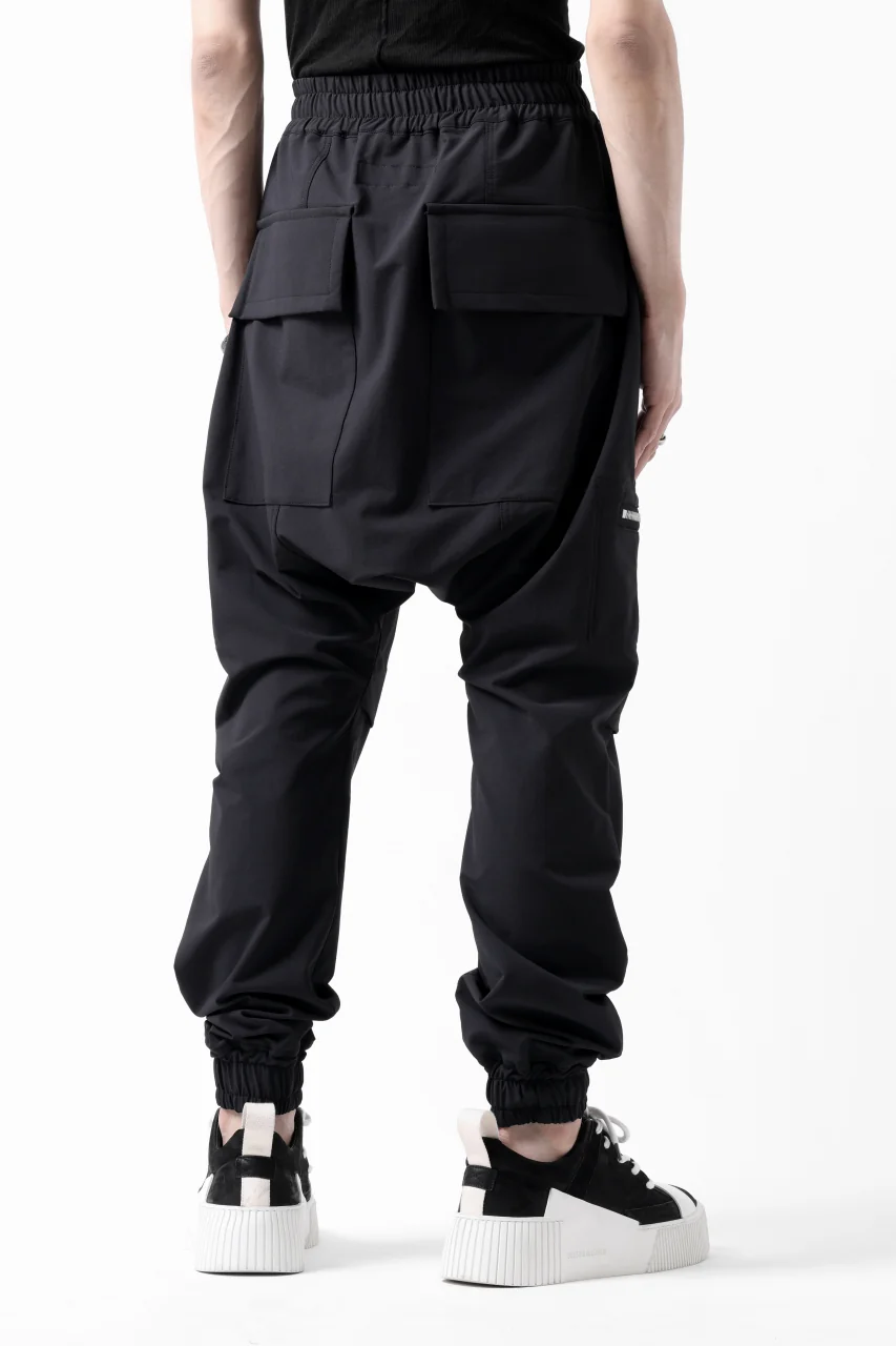 A.F ARTEFACT FRONT ZIP SARROUEL EASY PANTS / STRETCH NYLON (BLACK) - Image 17