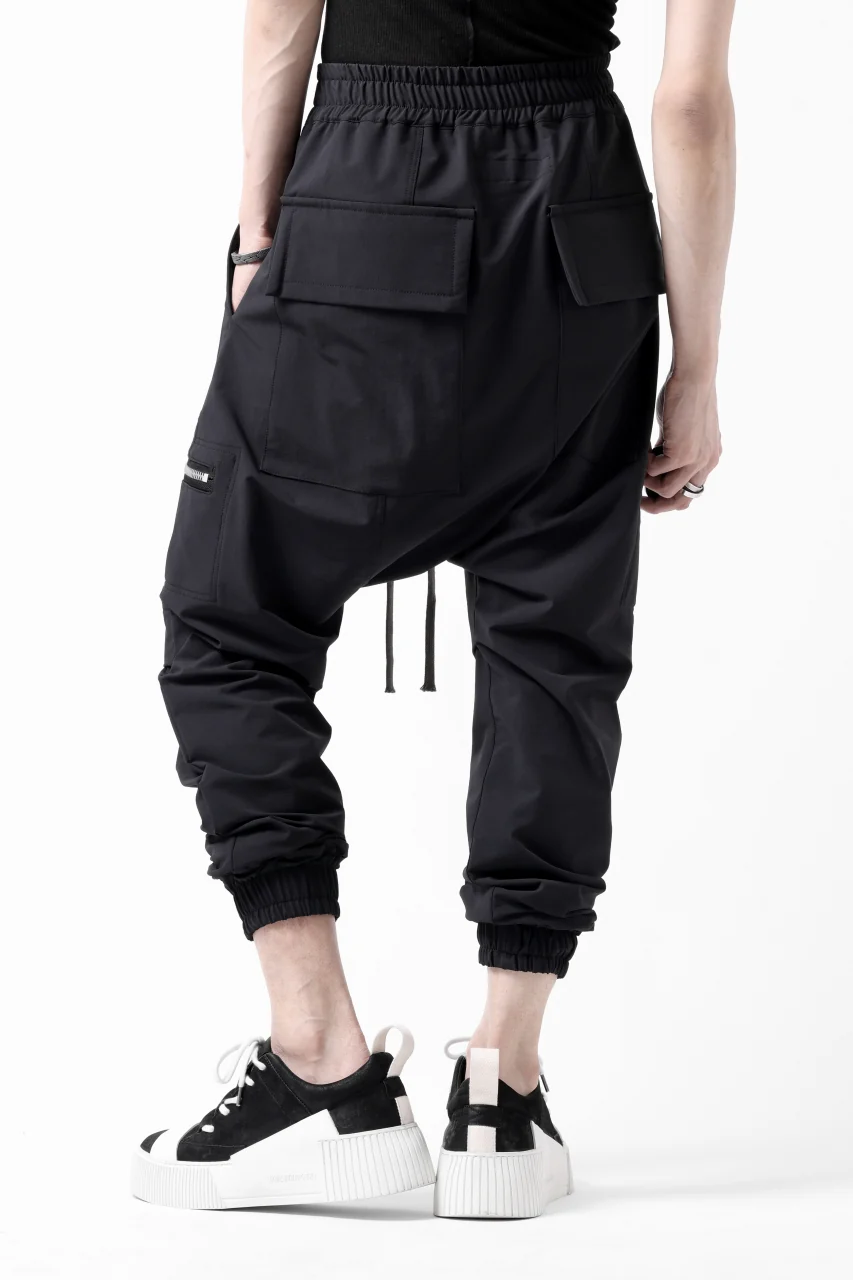 A.F ARTEFACT FRONT ZIP SARROUEL EASY PANTS / STRETCH NYLON (BLACK) - Image 20
