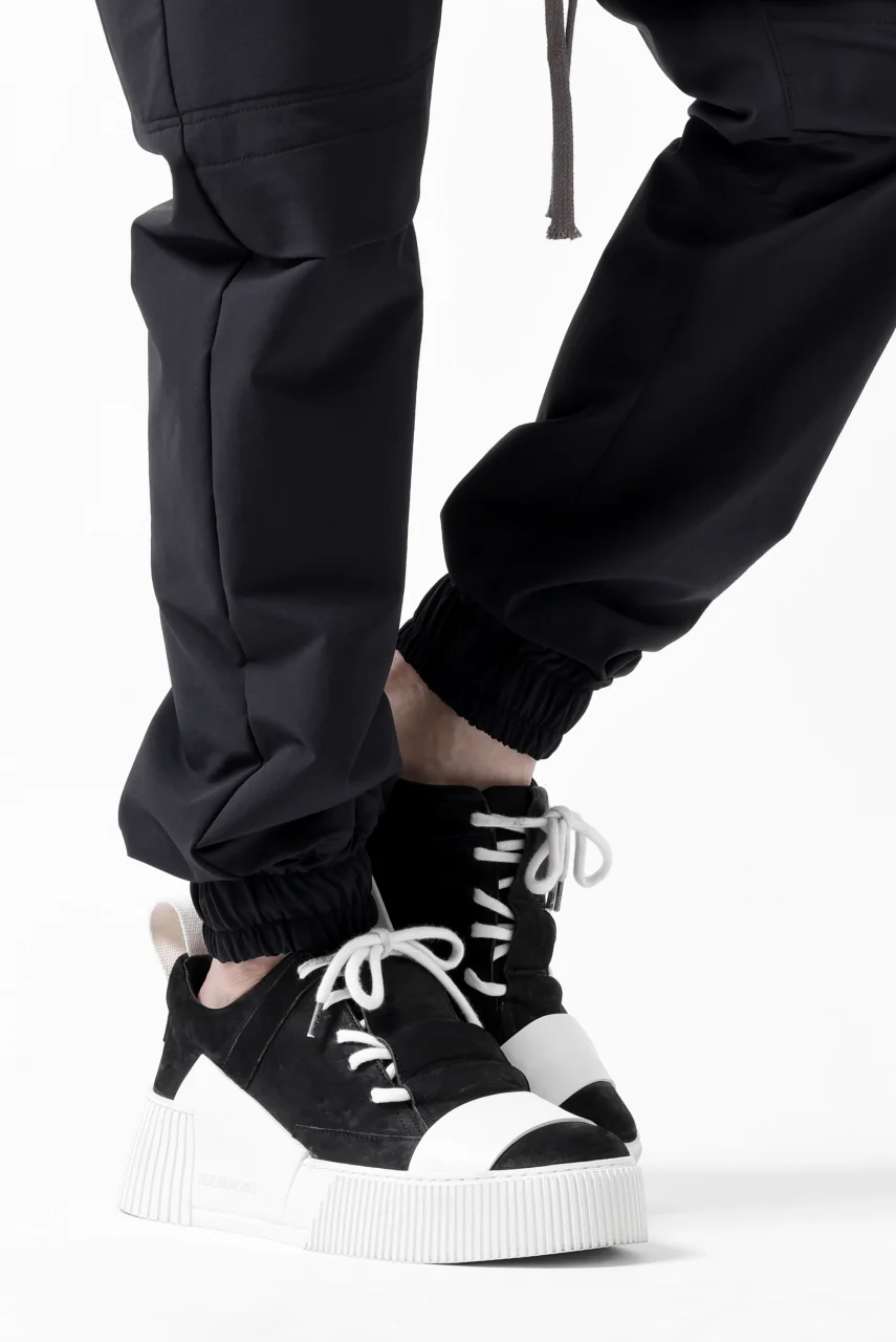 A.F ARTEFACT FRONT ZIP SARROUEL EASY PANTS / STRETCH NYLON (BLACK) - Image 25