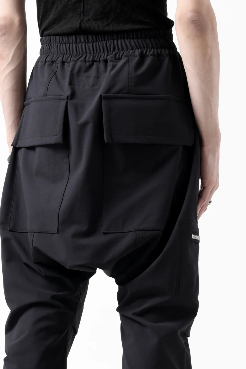 A.F ARTEFACT FRONT ZIP SARROUEL EASY PANTS / STRETCH NYLON (BLACK) - Image 28
