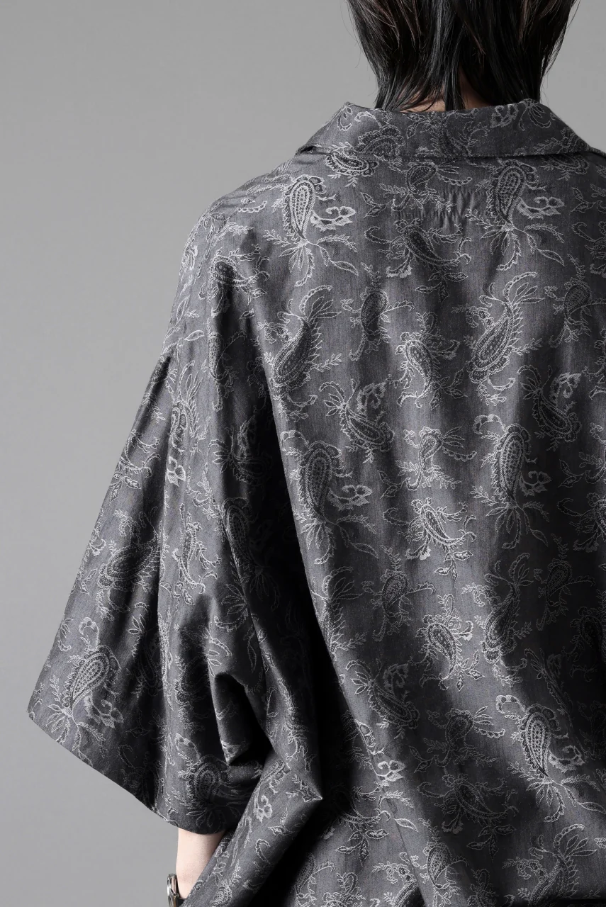 A.F ARTEFACT FRONT ZIP SQUEEZING SHIRT / PAISLEY JACQUARD (D.GREY) - Image 30