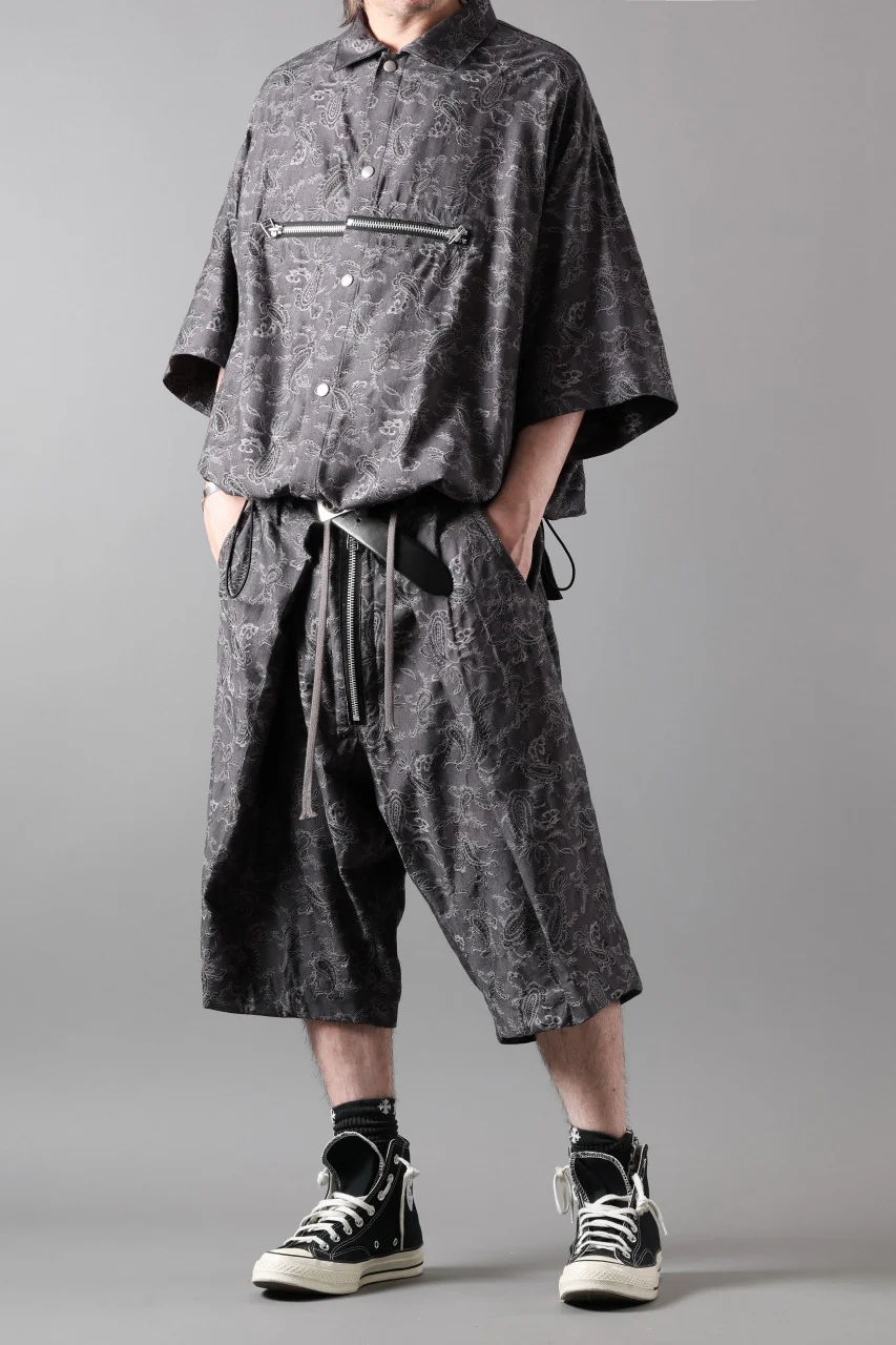 A.F ARTEFACT FRONT ZIP SQUEEZING SHIRT / PAISLEY JACQUARD (D.GREY) - Image 50
