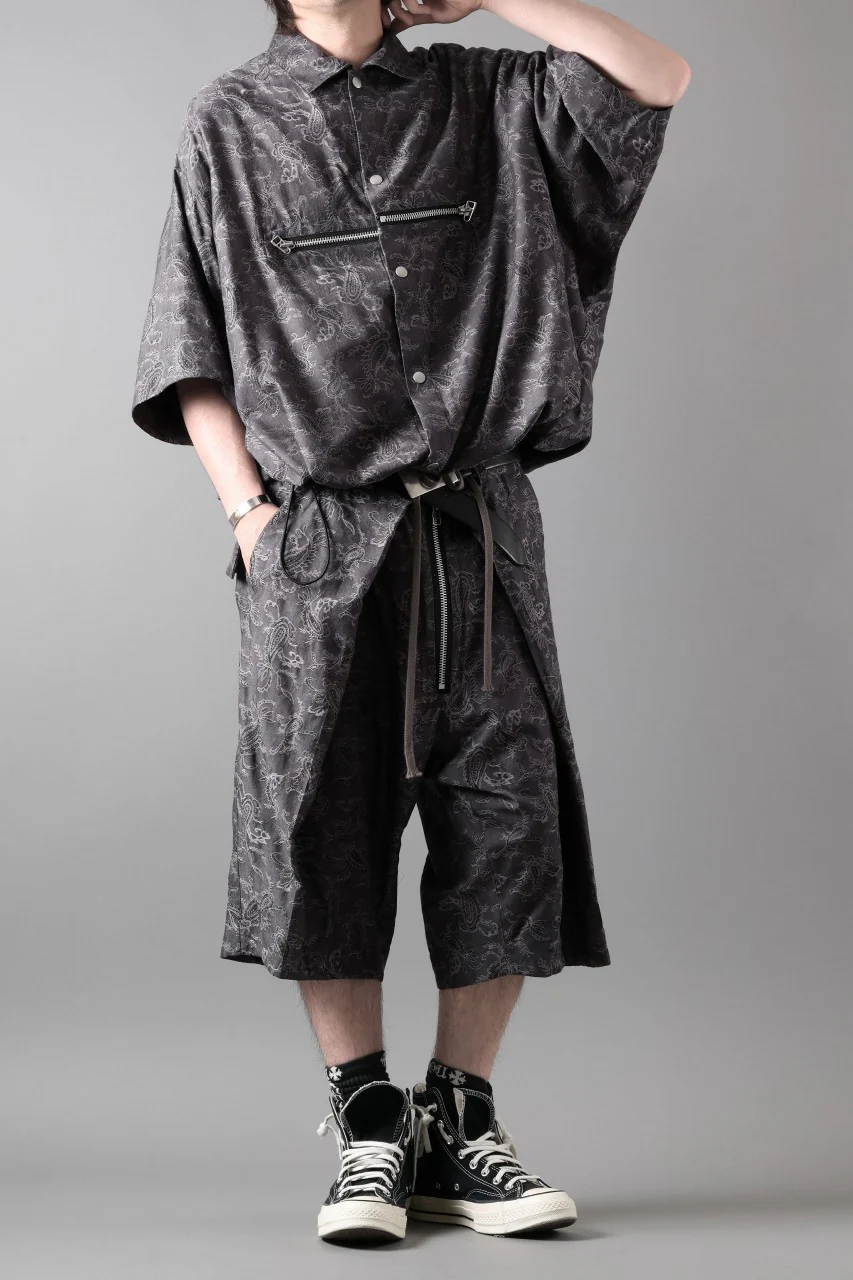 A.F ARTEFACT FRONT ZIP SQUEEZING SHIRT / PAISLEY JACQUARD (D.GREY) - Image 51