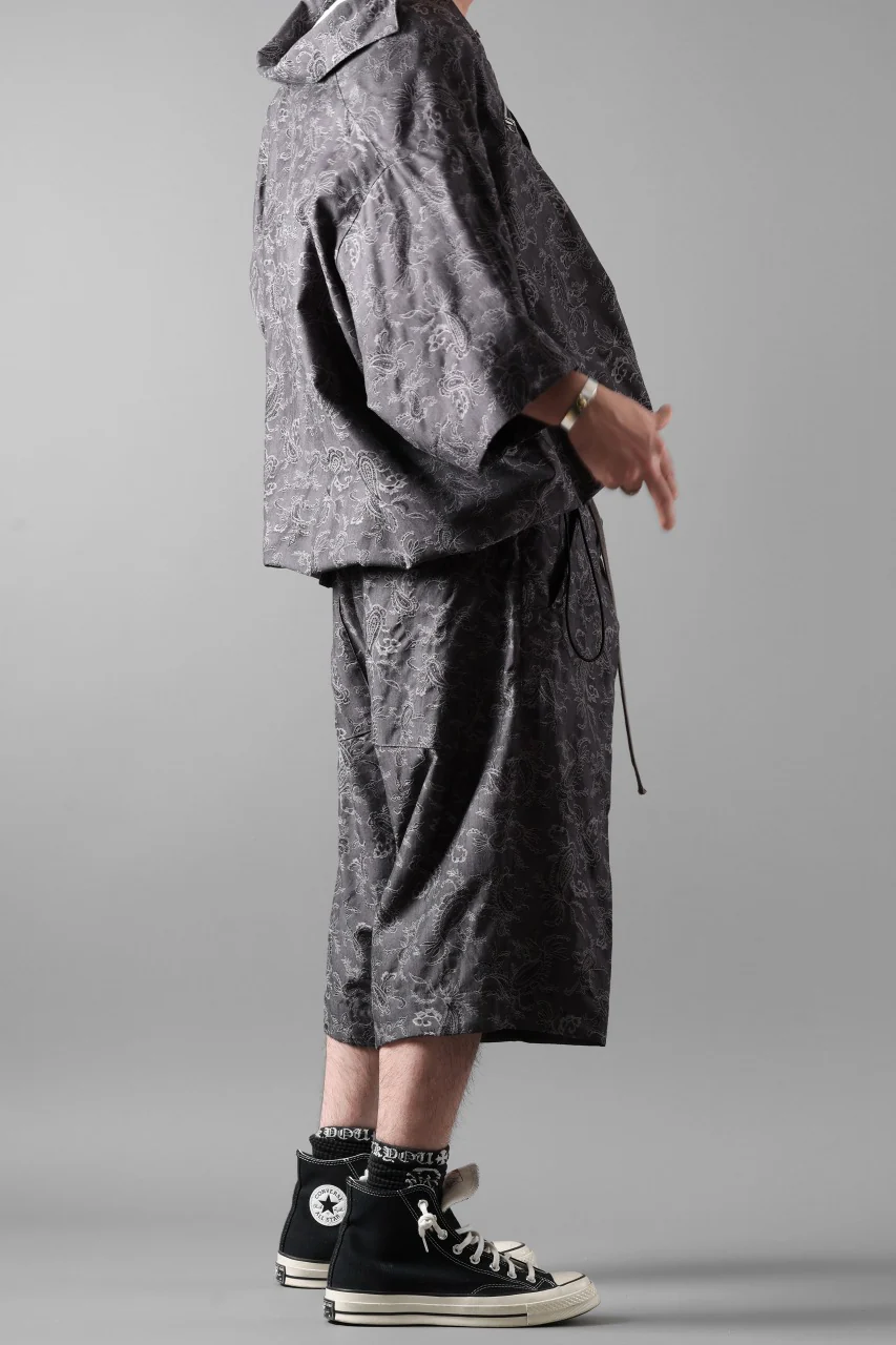 A.F ARTEFACT FRONT ZIP SQUEEZING SHIRT / PAISLEY JACQUARD (D.GREY) - Image 55