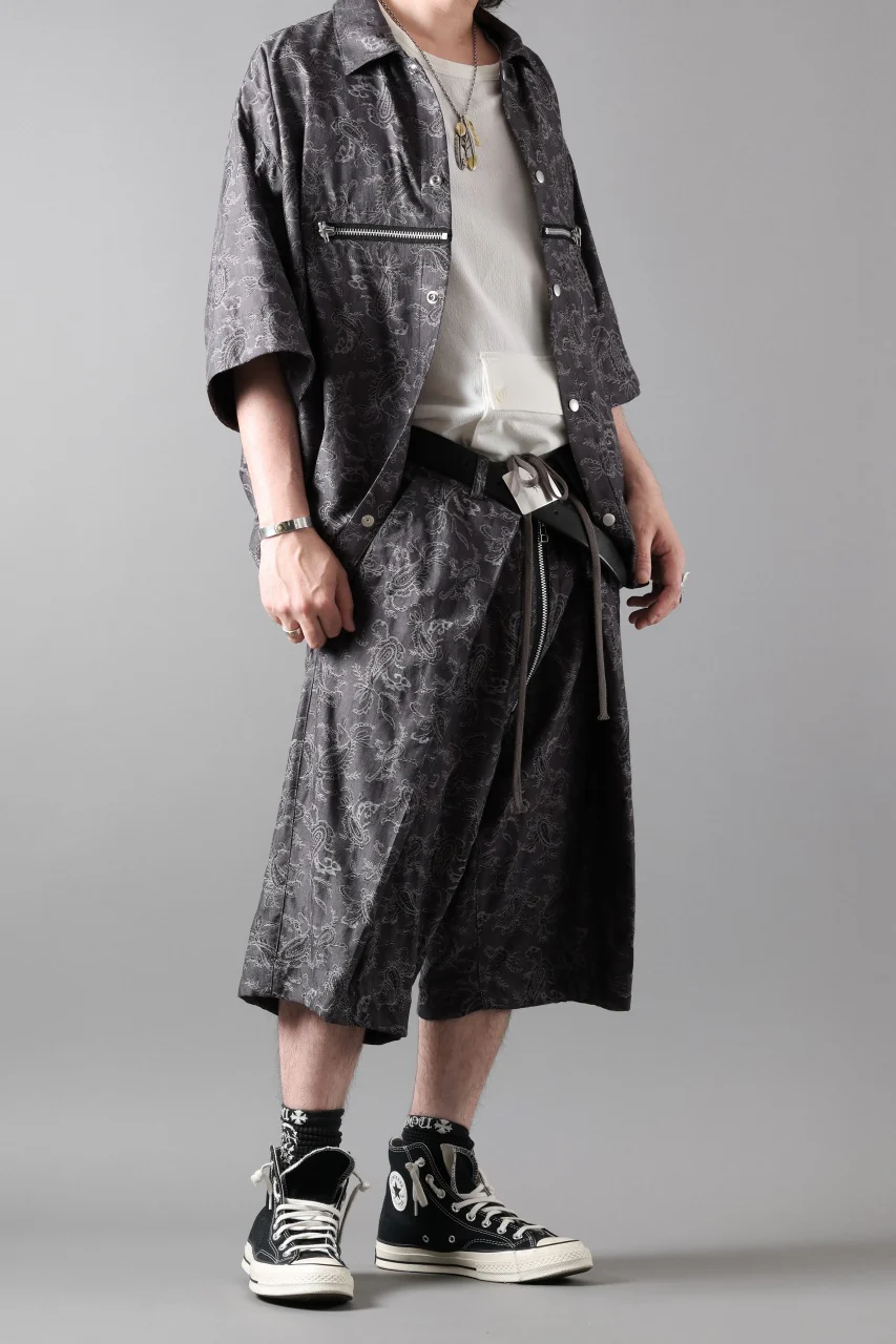 A.F ARTEFACT FRONT ZIP SQUEEZING SHIRT / PAISLEY JACQUARD (D.GREY) - Image 61