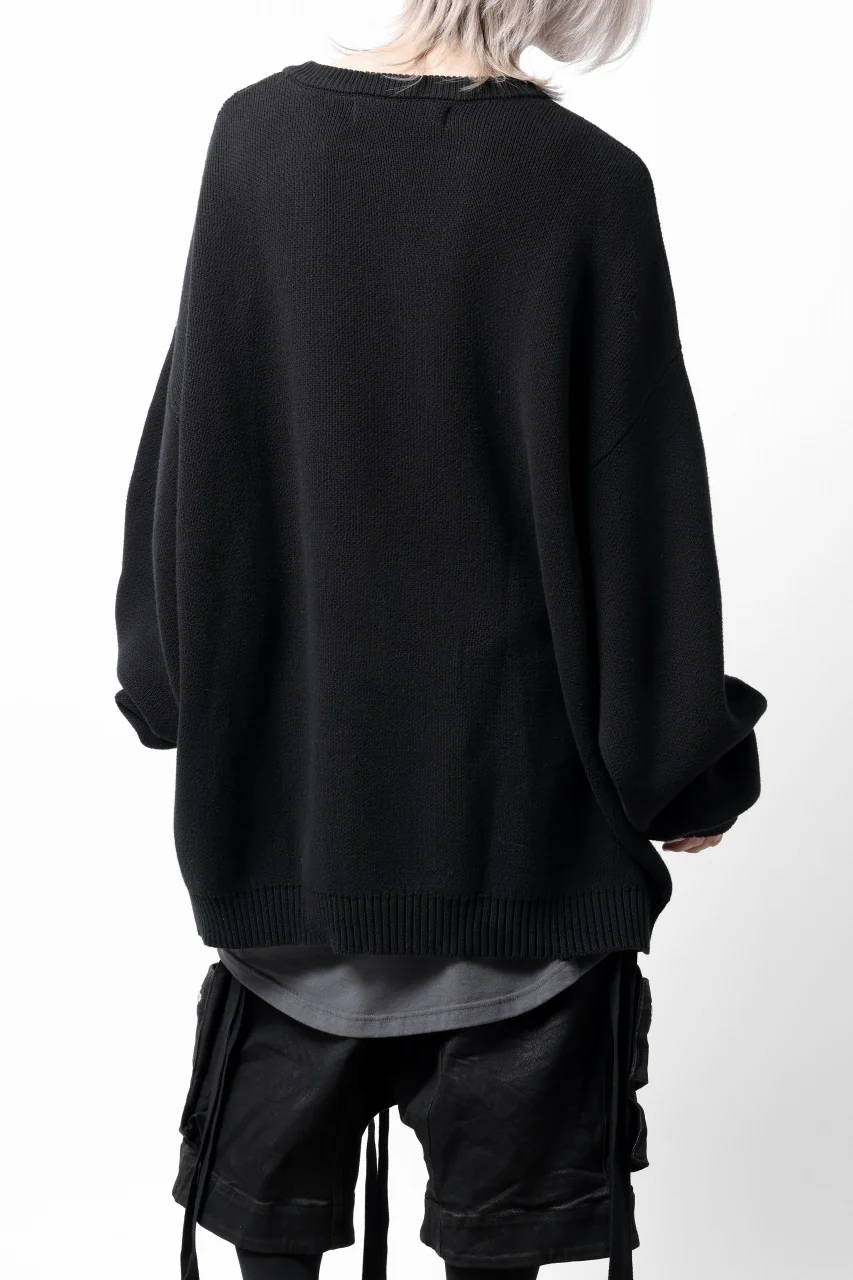 A.F ARTEFACT GEO PATTERN COTTON KNIT TOPS /  (BLACK x BROWN) - Image 15