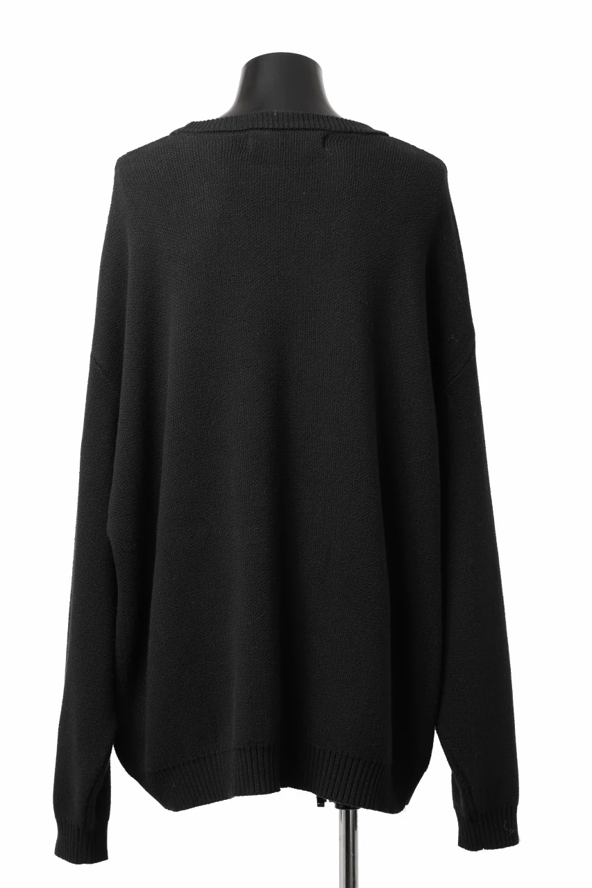 A.F ARTEFACT GEO PATTERN COTTON KNIT TOPS /  (BLACK x BROWN) - Image 20