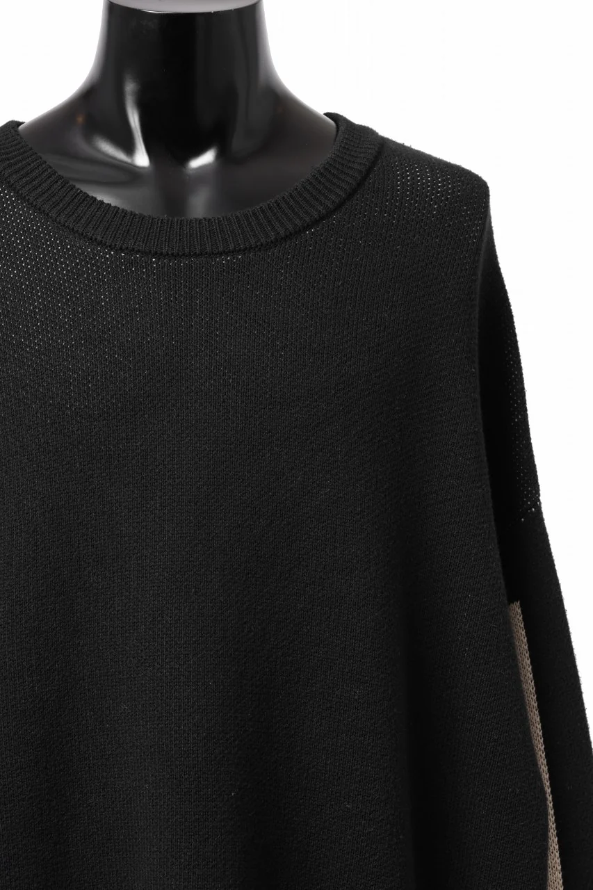 A.F ARTEFACT GEO PATTERN COTTON KNIT TOPS /  (BLACK x BROWN) - Image 22