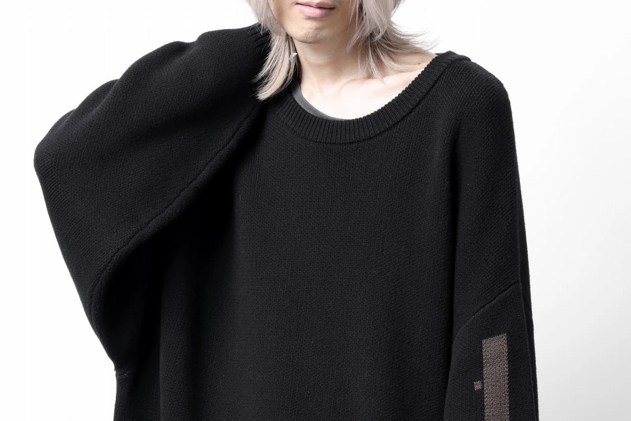 A.F ARTEFACT GEO PATTERN COTTON KNIT TOPS /  (BLACK x BROWN) - Image 38