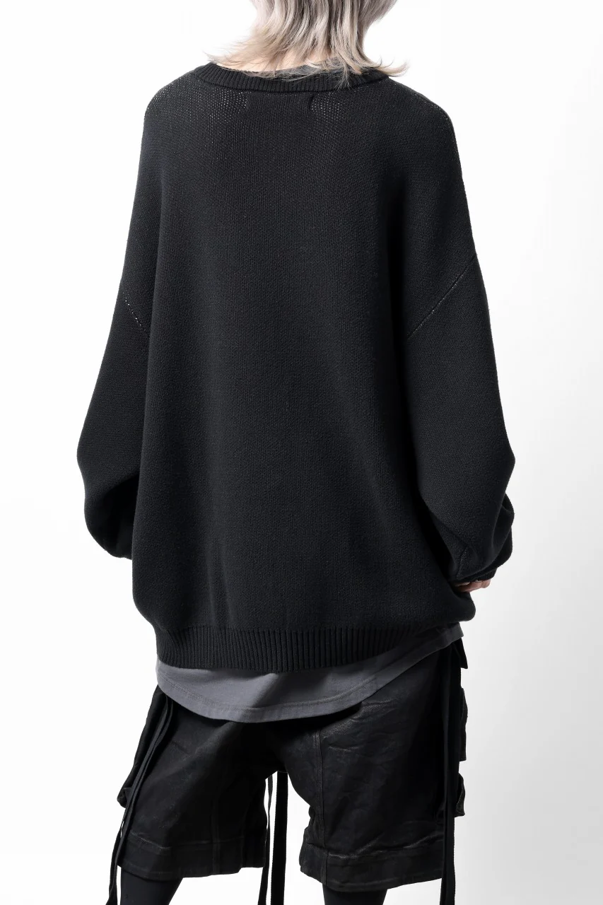 A.F ARTEFACT GEO PATTERN COTTON KNIT TOPS /  (BLACK x IVORY) - Image 14