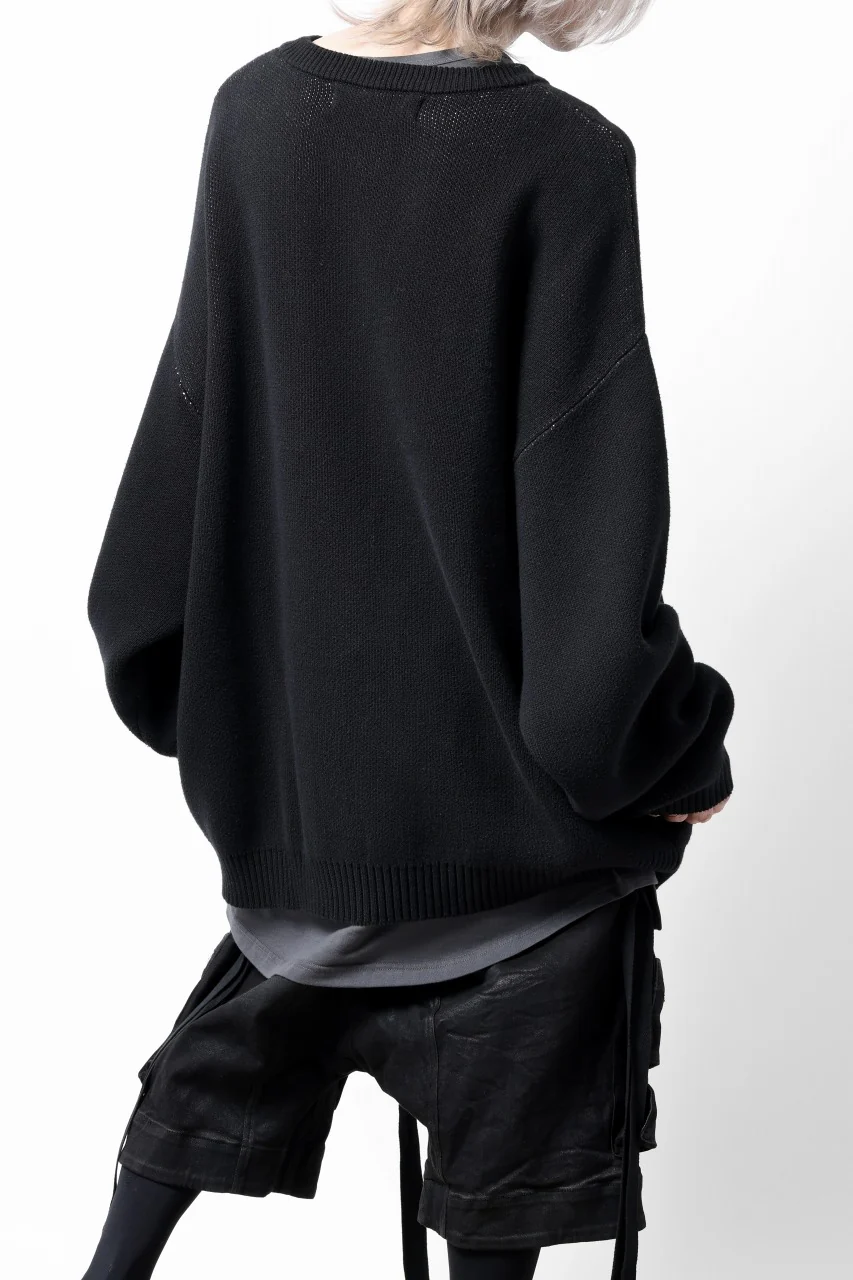 A.F ARTEFACT GEO PATTERN COTTON KNIT TOPS /  (BLACK x IVORY) - Image 15