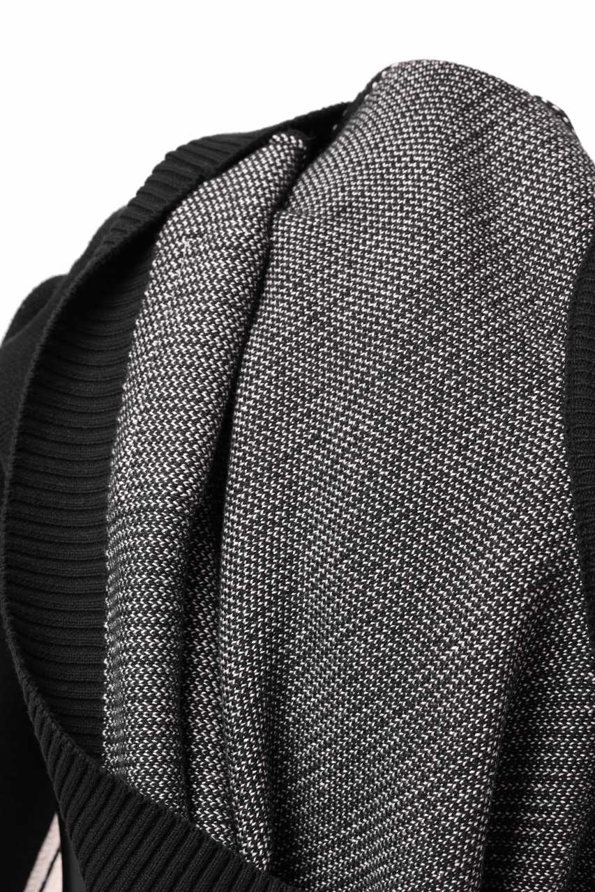 A.F ARTEFACT GEO PATTERN COTTON KNIT TOPS /  (BLACK x IVORY) - Image 31