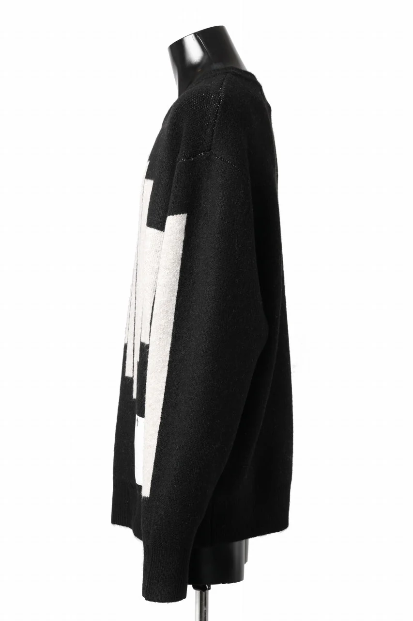 A.F ARTEFACT GEO PATTERN KNIT TOPS (BLACK x BEIGE) - Image 14