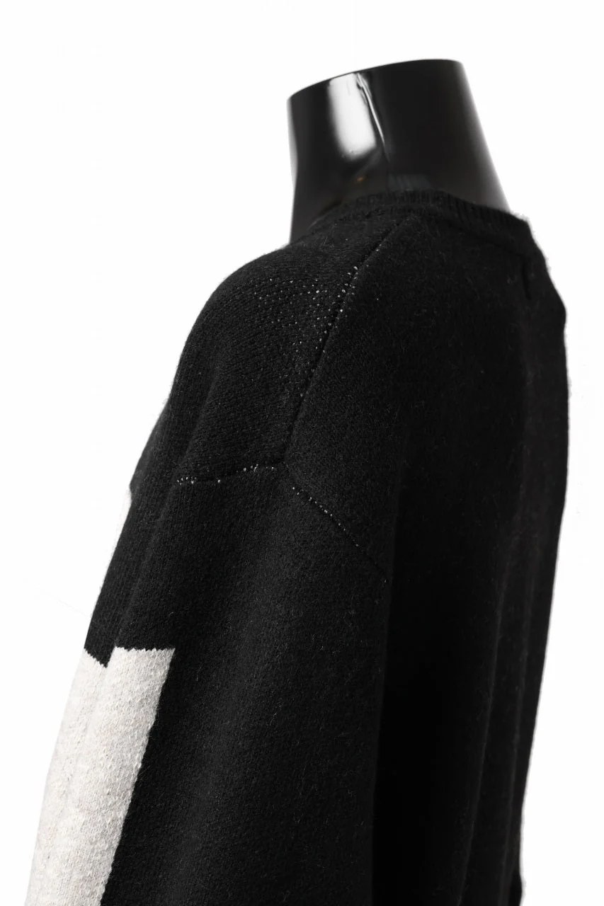 A.F ARTEFACT GEO PATTERN KNIT TOPS (BLACK x BEIGE) - Image 15