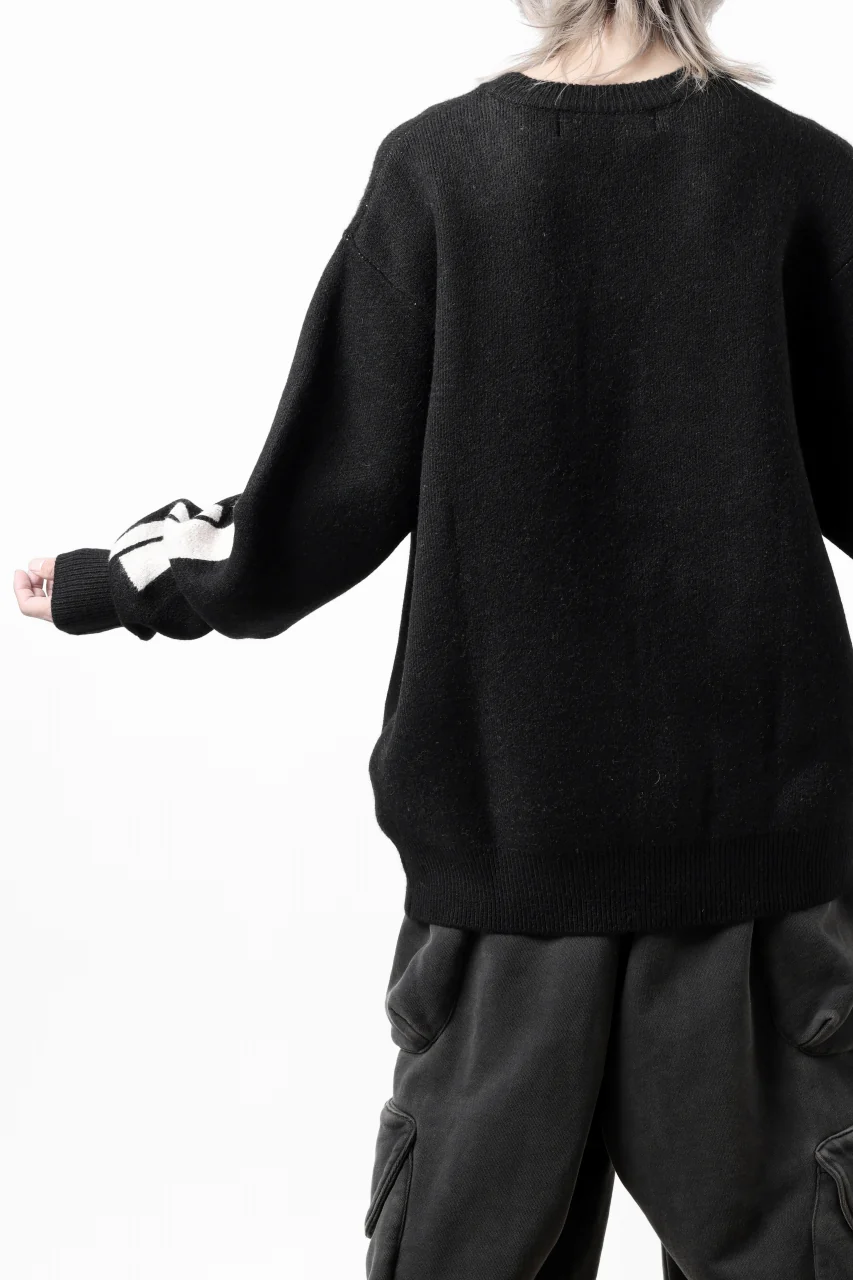 A.F ARTEFACT GEO PATTERN KNIT TOPS (BLACK x BEIGE) - Image 29